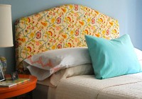 Curved Slipcovered Bed