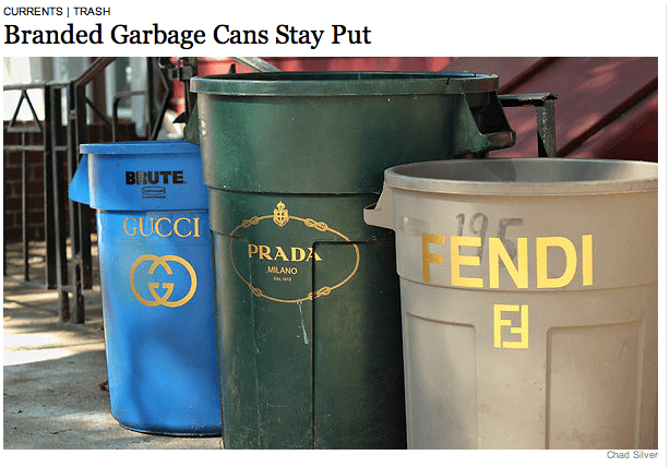 Designer trash cans? Only in New York. - J.Latter Design